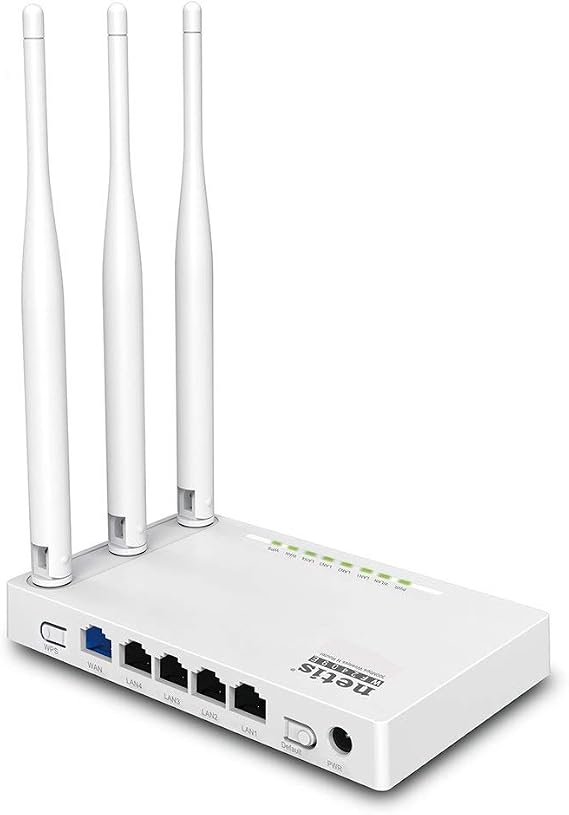 Netis WF2409E 300Mbps High-Speed Wireless N Router | Smart 3 x 5dBi High Gain Antennas with Parental Control for Computers, Smartphones, Wireless Cameras