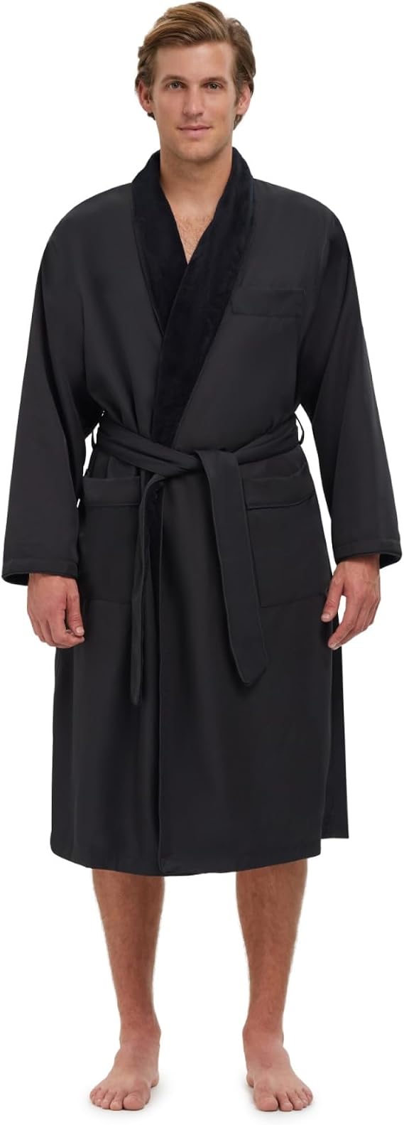 Plush Lined Microfiber Spa Robe - Unisex Luxury Hotel Bathrobe by Monarch/Cypress