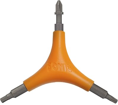 SONIC Pro Tool for Inline Skates, 9 Tools, 4 mm Hex and T25 Torx, Rotate Wheels, Bearing Pusher and Extractor, Designed in USA