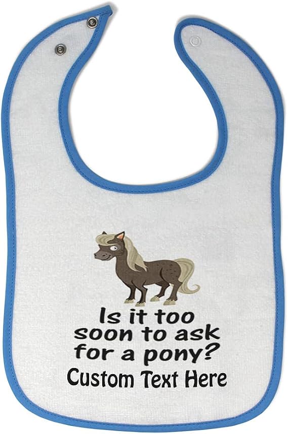Cute Rascals Toddler & Baby Bibs Burp Cloths Young Horse Too Soon Ask Pony Question Mark Sign