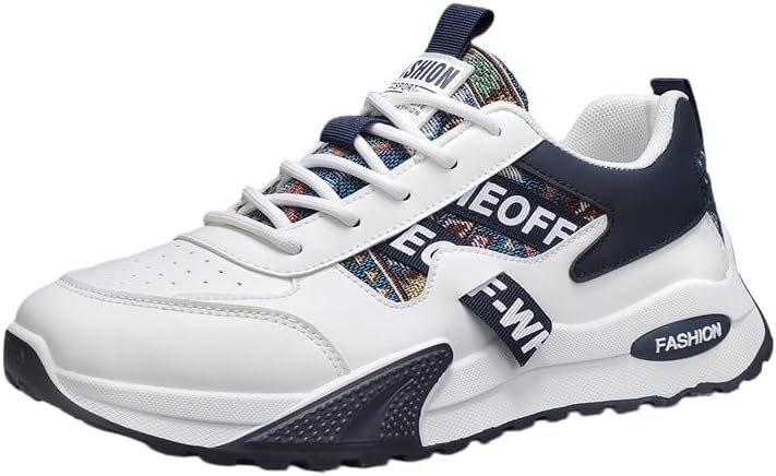Men's Low-Top Fashion Sneakers, Thick Sole Casual Sports Shoes for Men, Breathable Non-Slip Daily Footwear