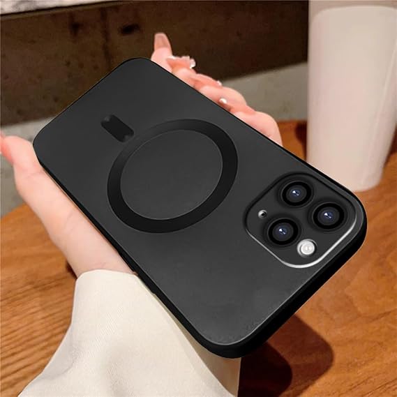 iPhone 11 Pro Max Uyumlu Kılıf Magsafe Özellikli Darbe Emici siyah Silikon Kapak