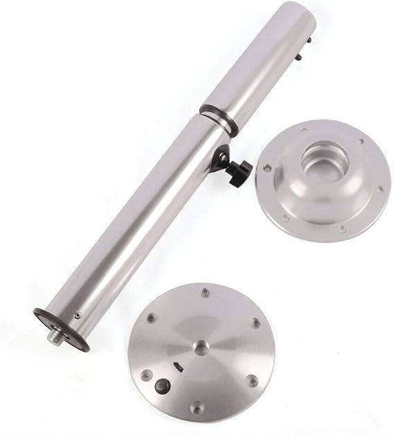 Table Pedestal, 555-705mm Adjustable Aluminum Removable Table Leg Pedestal Boat Marine/Caravan/Motorhome
