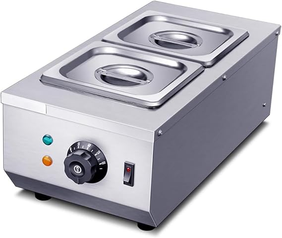 Commercial Chocolate Tempering Machine, Professional 30-85°C Chocolate Melter with 2 Tank Melter, Double Cylinder Knob Control