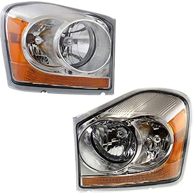 For Dodge Durango Headlight Assembly 2004 2005 Pair Driver and Passenger Side DOT Certified For CH2502147