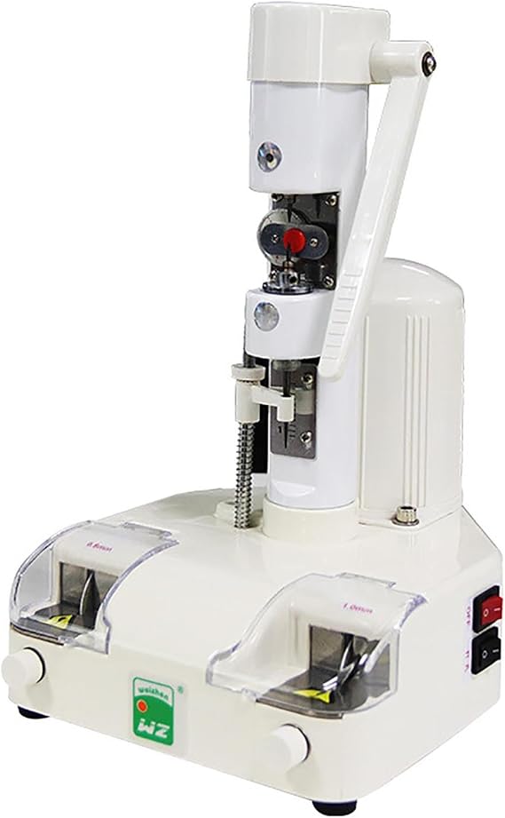 Optical Lens Groover, 25W Optical Eyeglass Lens Grooving Machine, High Hardness Drill Bit Wear-Resistant, Double-Sided Punching and 0.8-1.0mm Depth Adjustable