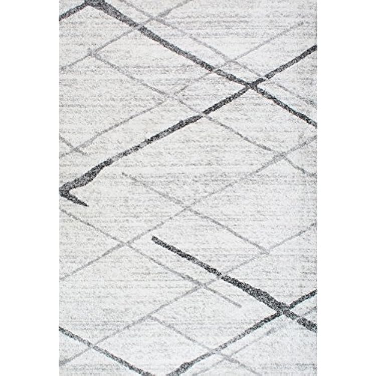 Nuloom Thigpen GreyOff-White, 67 x 9, Soft and Cozy, High Traffic, Stain Resistant, Easy Clean, Non-Shed, Durable Area Rug for Bedroom, Living Room, Dining Space, Den, Foyer, Entryway