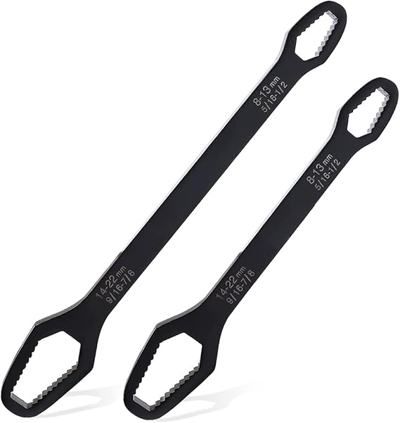 2pcs Multifunctional Wrench Set Self Adjustable Wrench for 8-22mm Nuts