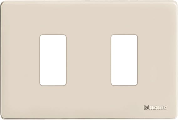 BTicino 503/2/R/F 2 seat plate, White