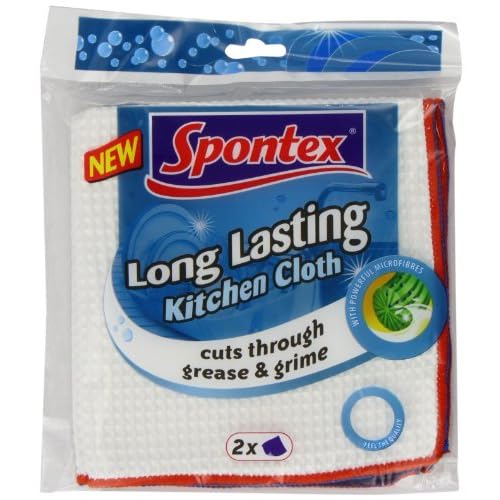 Spontex Long Lasting Kitchen Cloths 2pk 3 Packs, Total 6 Cloths