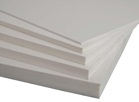 PVC Foam Board Sheet - 24" x 48" - White - 10mm Thickness - Used in Signboard/Display, Digital & Screen Printing, Crafts, Modeling, Photo Mounting, Theatrical Props - Lightweight & Flame-Resistant