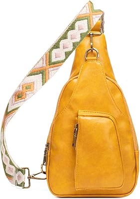 Sling Bag for Women Fanny Pack Crossbody Bags for Women Chest Bags Cross Body Purse PU Shoulder Backpack