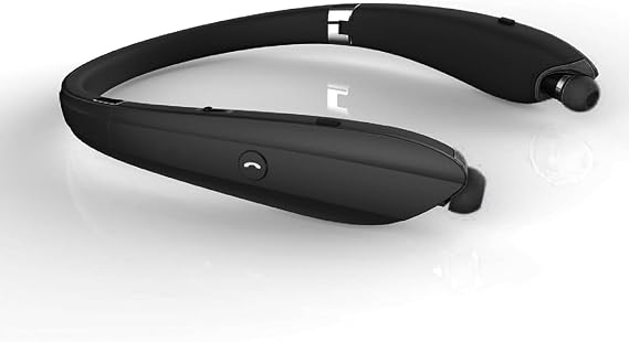 Neckband Bluetooth Headphones,Foldable Wireless Neckband Headset with Retractable Earbuds Noise Cancelling Stereo Earphones Suitable for Various Sports,LX01