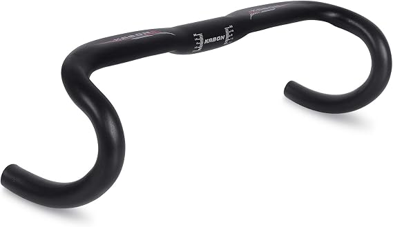 KABON Road Bike Handlebars, Aluminum Alloy 31.8mm 400mm/420mm/440mm Drop Bars Horns Bent Bar Compact Road Aero Handlebar (400mm)