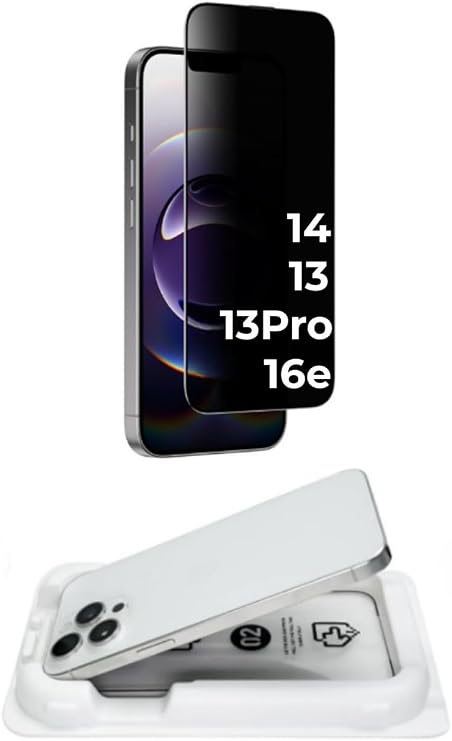 [KOLAY KURULUM] for Apple iPhone 13/14/16E/13PRO ile uyumlu Extra HD Premium Safir Cam Ekran Koruyucu (Hayalet, iPhone 13/14/16E/13PRO)