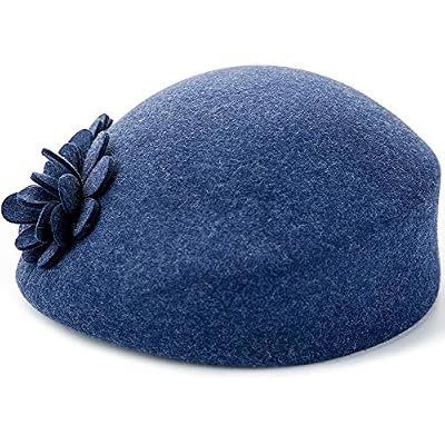 Honimered Womens Autumn Winter French Style Beret Hat Wool Warm Beanie Cap