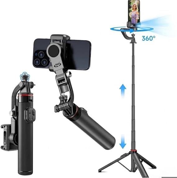 C22 Akıllı Yüz Takip Özellikli Kameralı Kumandalı Canlı Yayın Selfi Çubuğu Gimbal Tripod