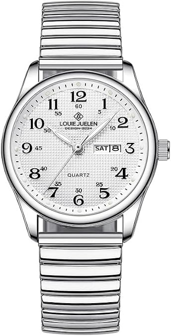 FANMIS Easy-to-Read Analog Quartz Watch for Seniors Large Numerals Watches