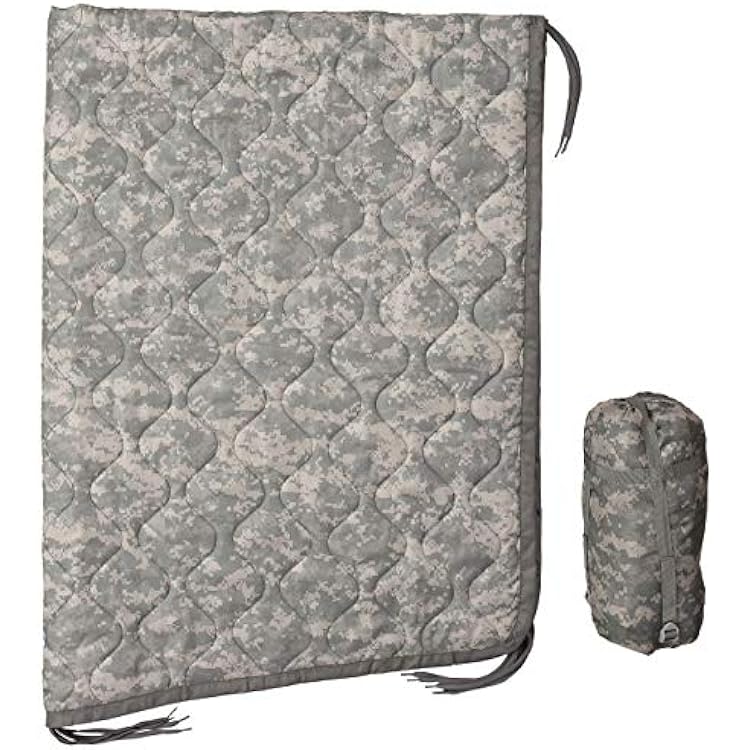 USGI Industries Military Woobie Blanket | Thermal Insulated Camping Blanket, Poncho Liner | Large, Portable, Insulation, Water-Resistant, for Hiking, Survival | Compression Carry Bag