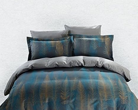 4 Piece Duvet Cover Sheets Set44; Clocks - Twin Size
