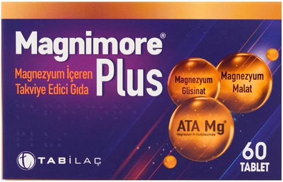 Magnimore Plus Magnesium 60 Tablets N-Acetyl Taurinate Bisglycinate Malate