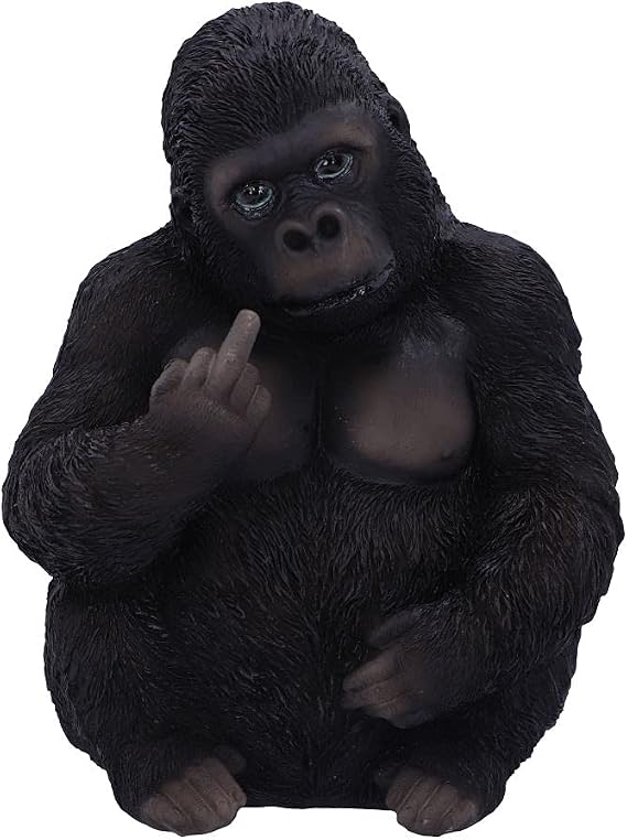 Gone Wild Gorilla Figurine Funny Animal Collectible 15.5cm, Black