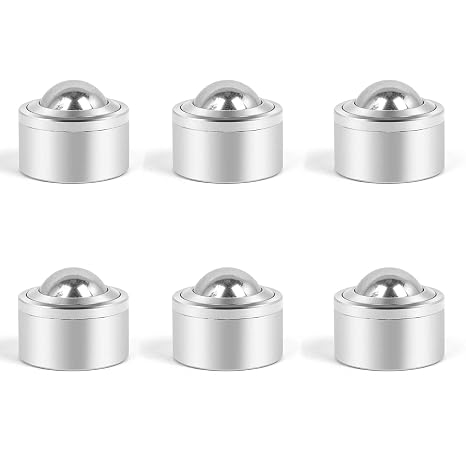 Roller Ball Transfer Bearings Casters - Heavy Duty Conveyor Ball Transfer Unit for Transmission Equipment, 15.88mm Diameter Universal Rotation Roller,528 Lbs Total Load Capacity, 6 Pieces