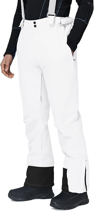 GS SNOWING Men's Snow Insulated Pants Winter Warm Ski Pant Outdoor Waterproof Snowboard Bibs with Suspenders