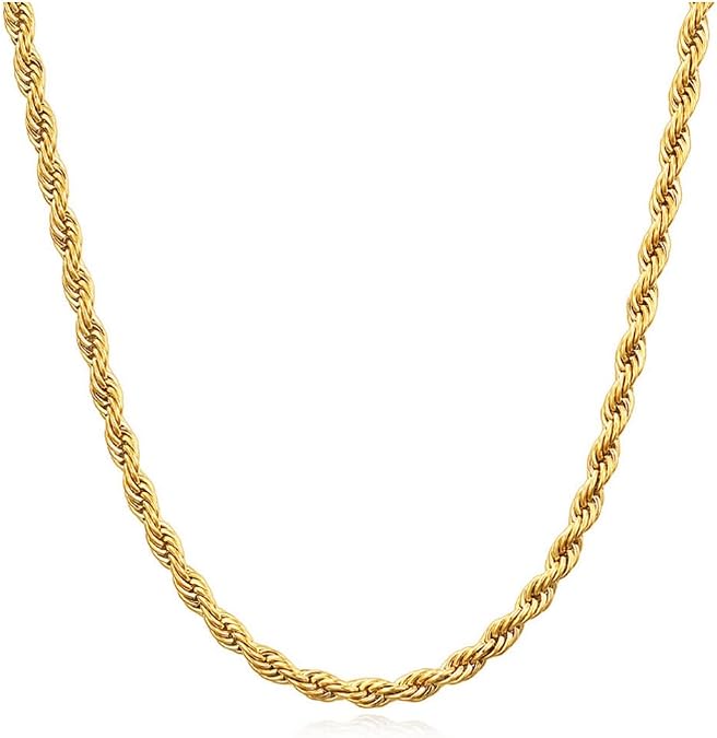 AIDAYOU Twist Necklace Chain Braid Alloy Twisted Butterfly String Stainless Steel