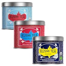 Kusmi Tea - Anastasia + Prince Vladimir + Russian Morning No.24 - Organic Black Tea - Blend of Black Tea - Caffeinated Tea - Loose Leaf Tea - 3 Tin Boxes of 3.5 oz