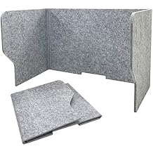 Desktop Partition For Student Desks, Desk Privacy Panel Acoustic Partition W 24 32 39 Classroom Privacy Screen Foldable For Easy Storage, Polyester Felt Panels, Acoustic Partition ( Color : Grays ,