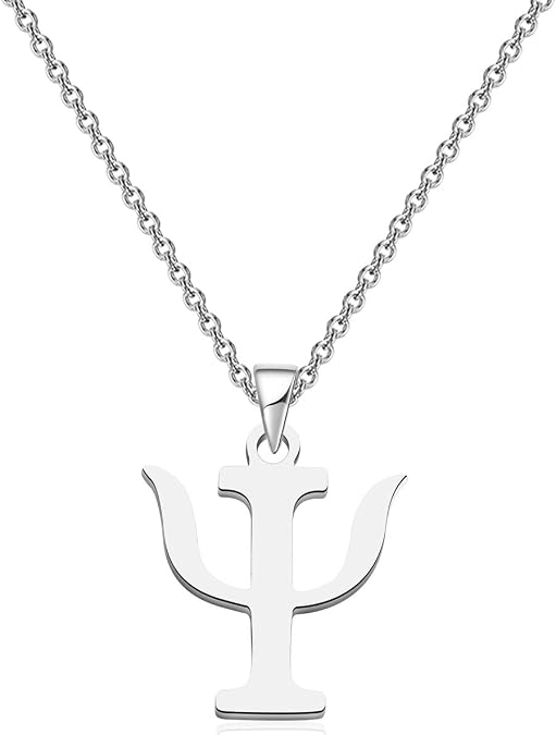 HOLLP Psi Symbol Necklace Bracelet Psychology Psychiatry Psi Symbol Pendant Necklace Bracelet Greek Alphabet Necklace Medical Sign Jewelry