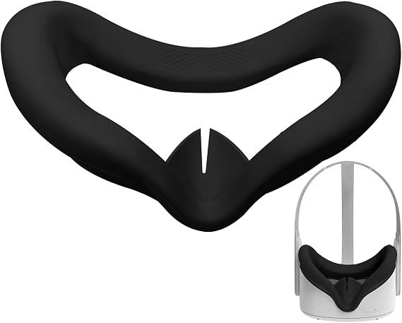 Facial Interface for Meta Quest 2, Face Pad for Quest 2, Face Cover Pad Replacement Accessories Compatible with Oculus, Silicone VR Headset Facial Cushion for Oculus Accessories