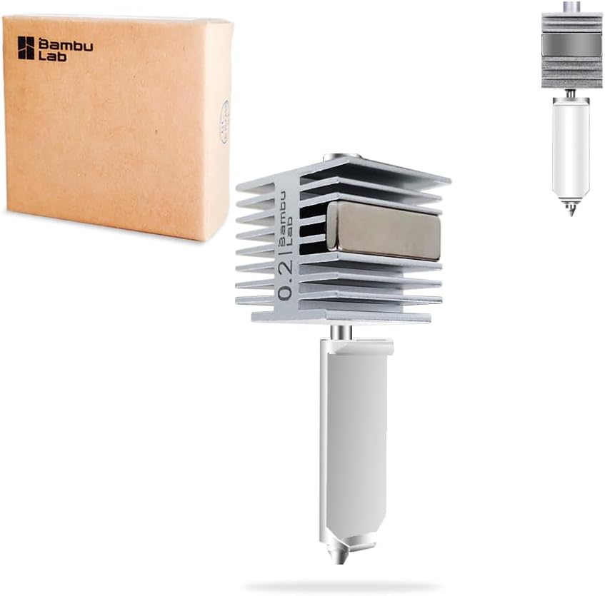 Bamboo Lab Original A1 Mini Nozzle Kit 0.2mm Stainless Steel for Bambu Lab A1 Mini 3D Printer 0.2mm