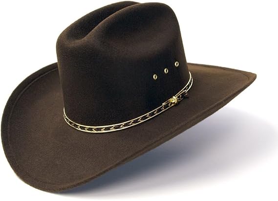 Western Express Faux Felt Finish Cowboy Hat - Cattleman Style with Stylish Gold Hat Band | Kids' Cowboy & Cowgirl Hat