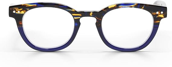 eyebobs - Waylaid | Premium Traditional and Blue Light Reading Glasses | Round Frame for Average Faces
