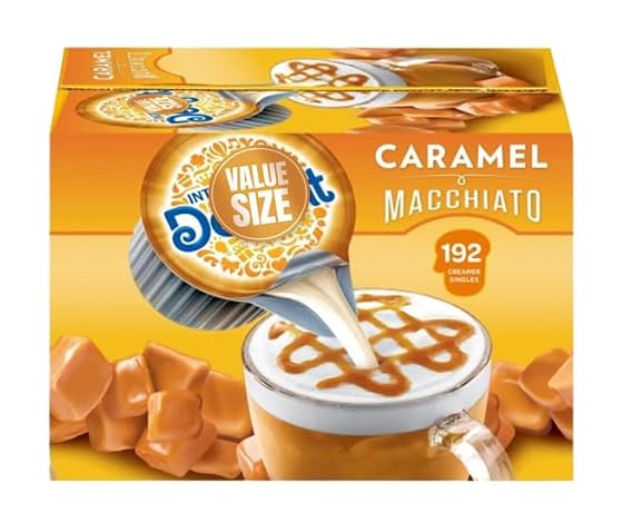 Delight Caramel Macchiato Creamer Singles, 192 Creamer Singles Included Great for Offices, Restaurants, Coffee, Bar, Gift and Homes