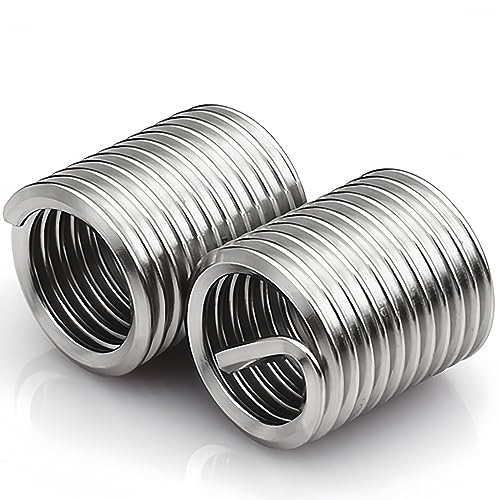 M5 x 0.8mm x 1.5D Helicoil Wire Inner Thread Inserts, Coiled Wire Helical Screws, 304 Stainless Steel, Metric, 100Pcs