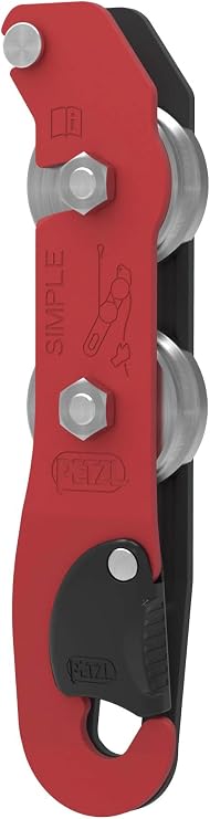 Petzl Simple Lightweight Caving Descender (Bobbin Type) - Red