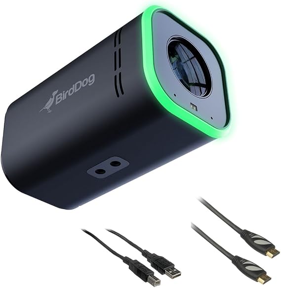 BirdDog Maki Ultra Box Camera with 20x Zoom (Black) Bundle with 6' HDMI Cable and 6ft USB 2.0 Cable