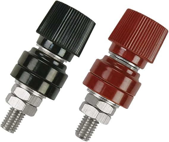 Copper Remote Battery Binding Post Junction Post Block, Battery Terminal Distribution Stud Connector Terminals (5/16", 1 Pair)
