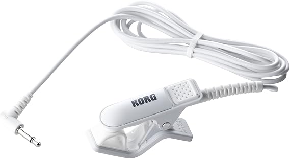 Korg CM400 - Clip-on Contact Mic w/ 3.5mm Mini Plug & 5ft Cable - White