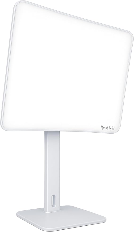 Carex Day-Light Elite Bright Sunlight Therapy Lamp, 10000 LUX Therapy Lamp at 12 Inches, LED Bright White Light with Adjustable Height and Brightness Levels for Mood, White