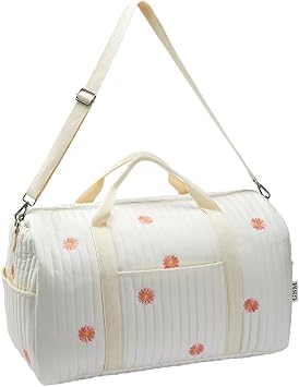 Womens Travel Duffel Bag Large Weekender & Overnight Travel Bag with Wet Pocket, Carry-On Friendly, Ideal as Hospital or Maternity Bag for Labor and Delivery
