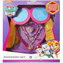 LUV HER Licensed PAW PATROL Headbands for Girls - Kids Jewelry - Dress Up Set All in one Giftable Box - Headband - Play Jewelry Set - 4pc (Toddler Headband, Necklace, Dress Up Bracelet, Ring) Ages 3+