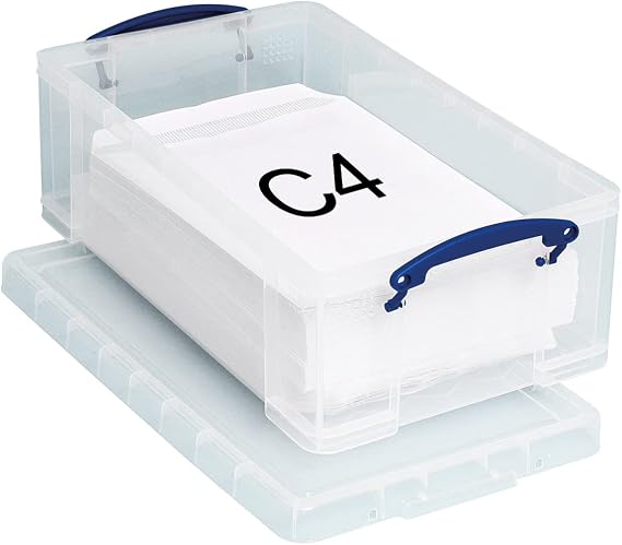 Really Useful Plastic Storage Box 12 Litre Clear