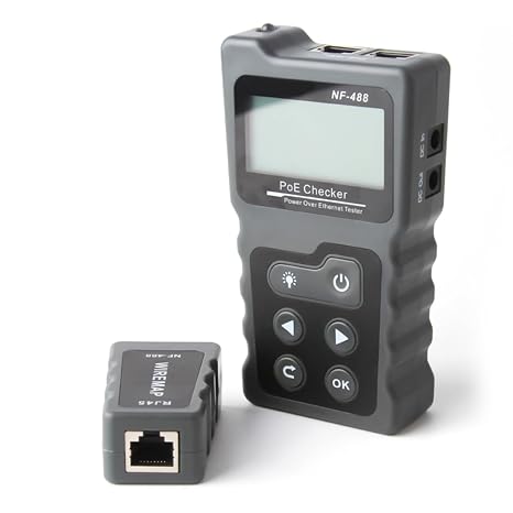 RUKI Cable Checker LAN Cable Tester Multi-Function LCD Network Cable Tester PoE Checker PoE/Voltage/Current Cable Tester