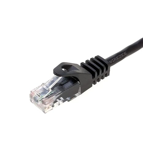 Cat5/Cat5e Patch Cord Network RJ45 ETHERNET Cable (15FT, Black)