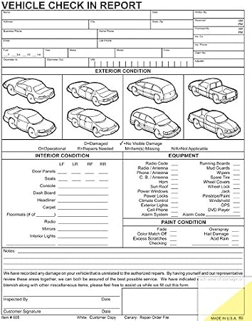 Vehicle Check in Report