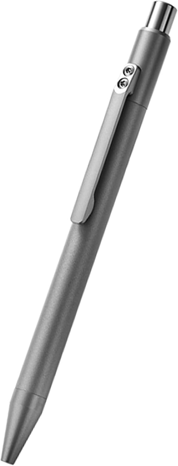 Hamans Ballpoint Pen 5.39" Length Titanium Alloy Ballpoint Pen with Clip Writing Pocket Pen for Business Office Daily Use